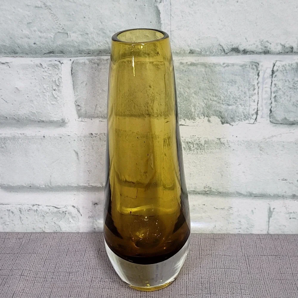 Vintage Mid Century Aseda Sweden Amber 7